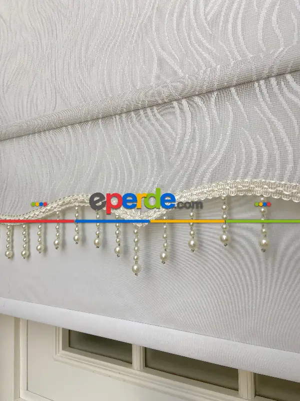 Tül Stor Perde -- Yeni Sezon !! Çiftli Sistem Tül Stor Perde Ve Stor Perde- Ekru