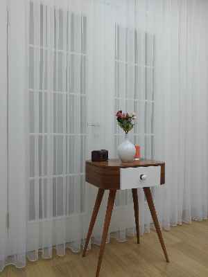 Dönergücü - Mat Zemin Tül Perde Ekru Renk 1.kalite- Ekru - Kurşunlu Tül