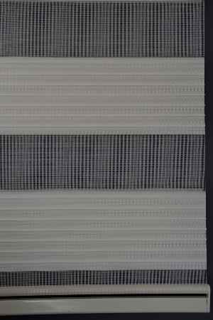 Oturma Odası - Halim Perdesan Gp-02 Ekru Renk Etekli Veya Eteksiz Geniş Pliseli Zebra Stor Perde