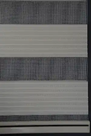 Halim Perdesan Gp-02 Ekru Renk Etekli Veya Eteksiz Geniş Pliseli Zebra Stor Perde