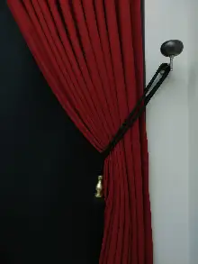 Düz Renk Dökümlü Fon Perde (150)- Kırmızı