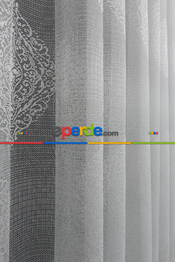 Damaks Desenli Fransız Danteli Örme Tül Damaks Desen