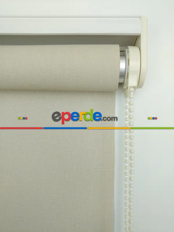 Salon Stor Perde - Stor Perde Panama Mat Serisi (pvc Kaplama) Kalın Dokulu- Bej