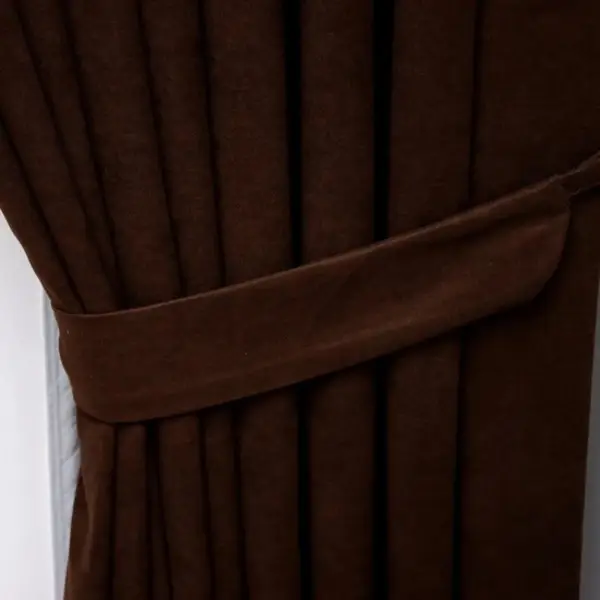 Düz Dökümlü Fon Perde - Kahverengi (dikim Ücreti Fiyata Dahildir)