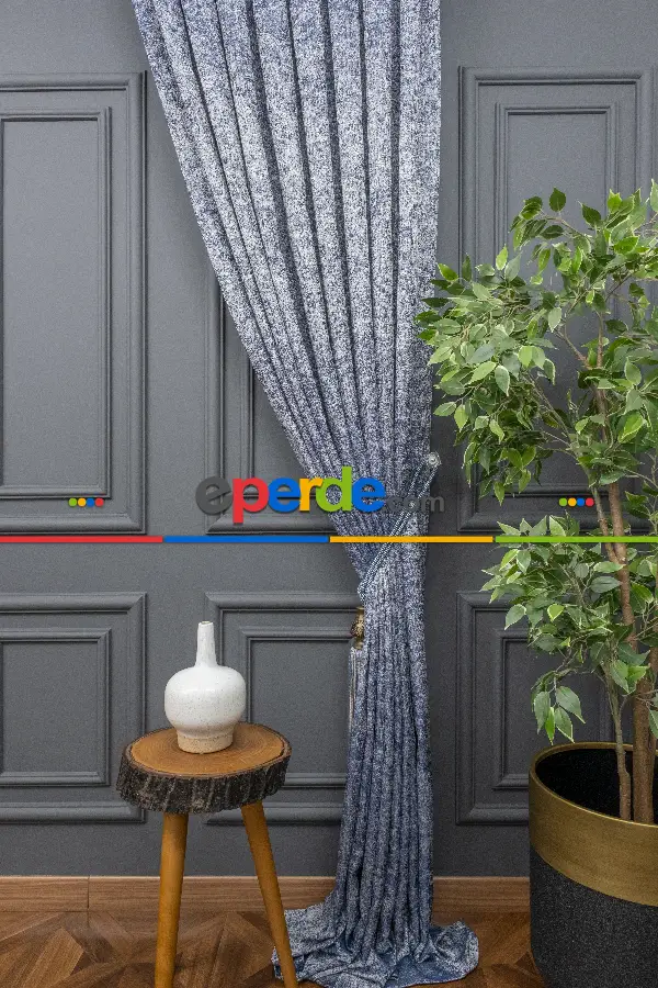 Desenli Jakar Fon Perde