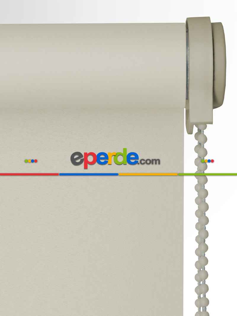 Krem Stor Perde Düz Seri (polyester Saten)- Krem