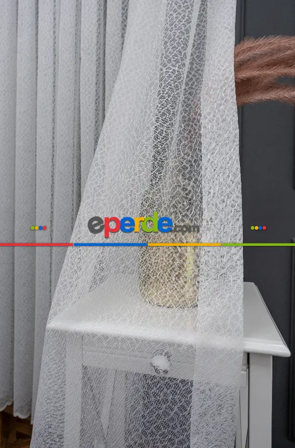 Spor Desen Fransız Dantel Tül Perde 