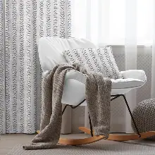 Etnik Fon Perde Evim1535 Kumaşı Kalındır Duck Bezi Değildir- Mavi-beyaz