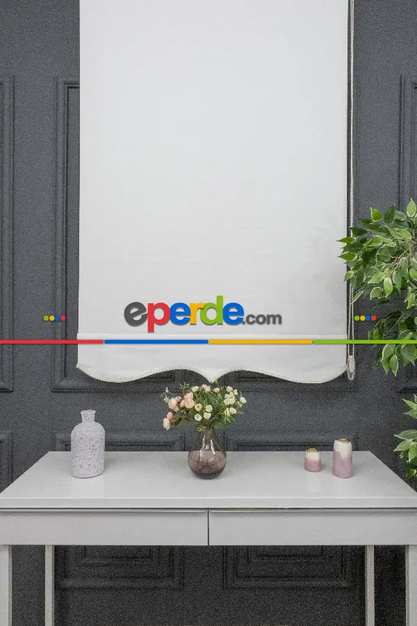 Mutfak Stor - Stor Perde Düz Pvc Mat Stor Güneşlik 1 Kalite Yıkanabilir Açık Krem