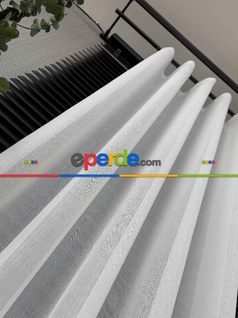Sanal Çizgili Lüx Premıum Düz Tül Perde
