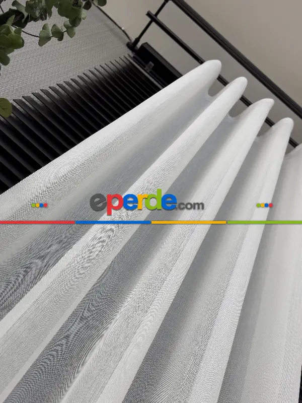 Sanal Çizgili Lüx Premıum Düz Tül Perde