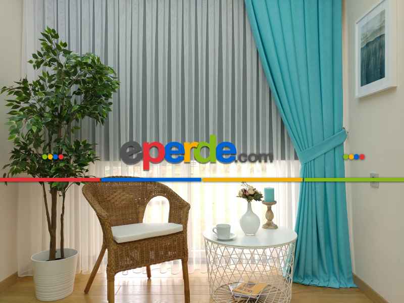 Soft Fon Perde- Turkuaz