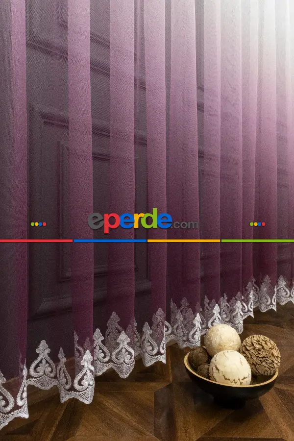 Tül Yarım Renkli Degrade Tül Renkli Tül