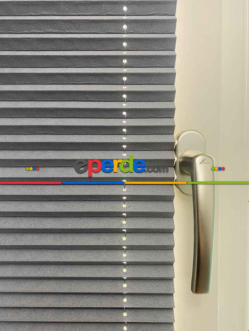 Plisel Perde, Gri Blackout Serisi Cam Balkon Perdesi 1. Kalite Matkapsız Montaj Yaylı Sistem