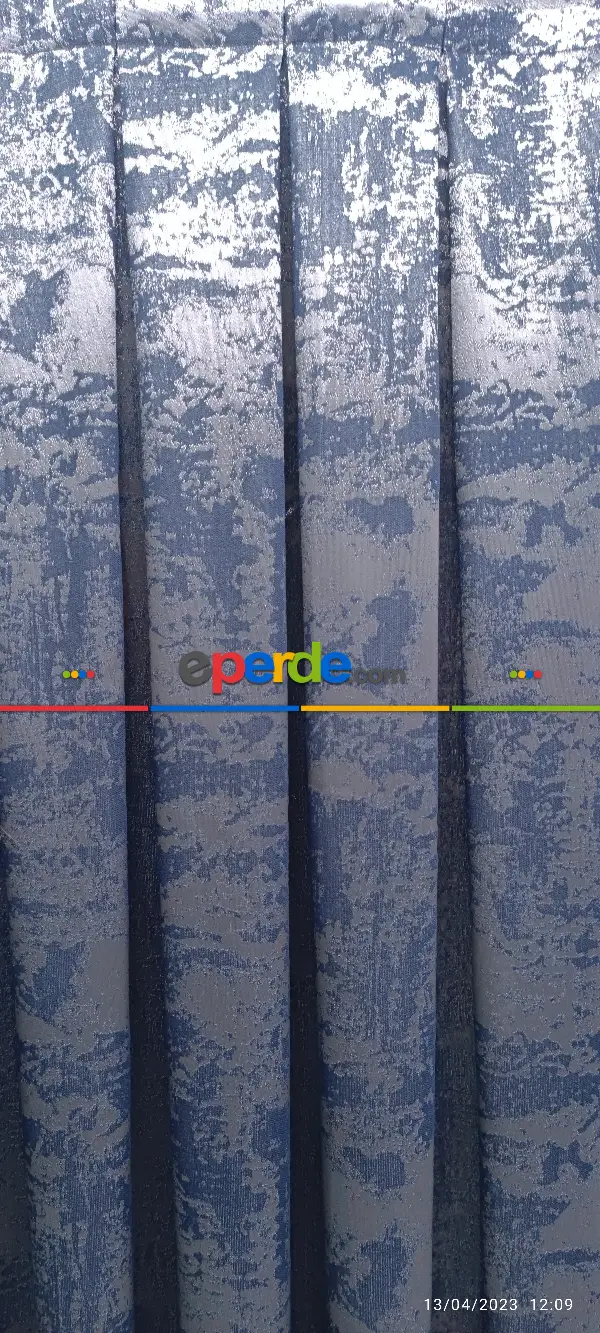 Yatak Odası - 2023 Elit Modern Desenli Fosforlu İplik Dokuma Fon Perde - 3