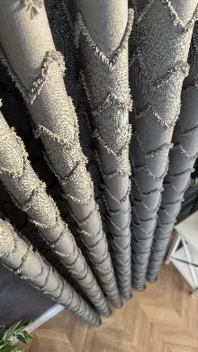 Gri Jakar Dokuma Fon Perde