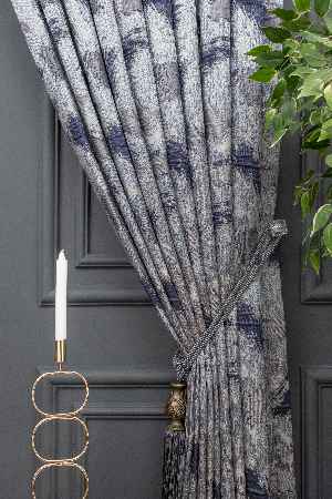 Desenli Jakar Fon Perde