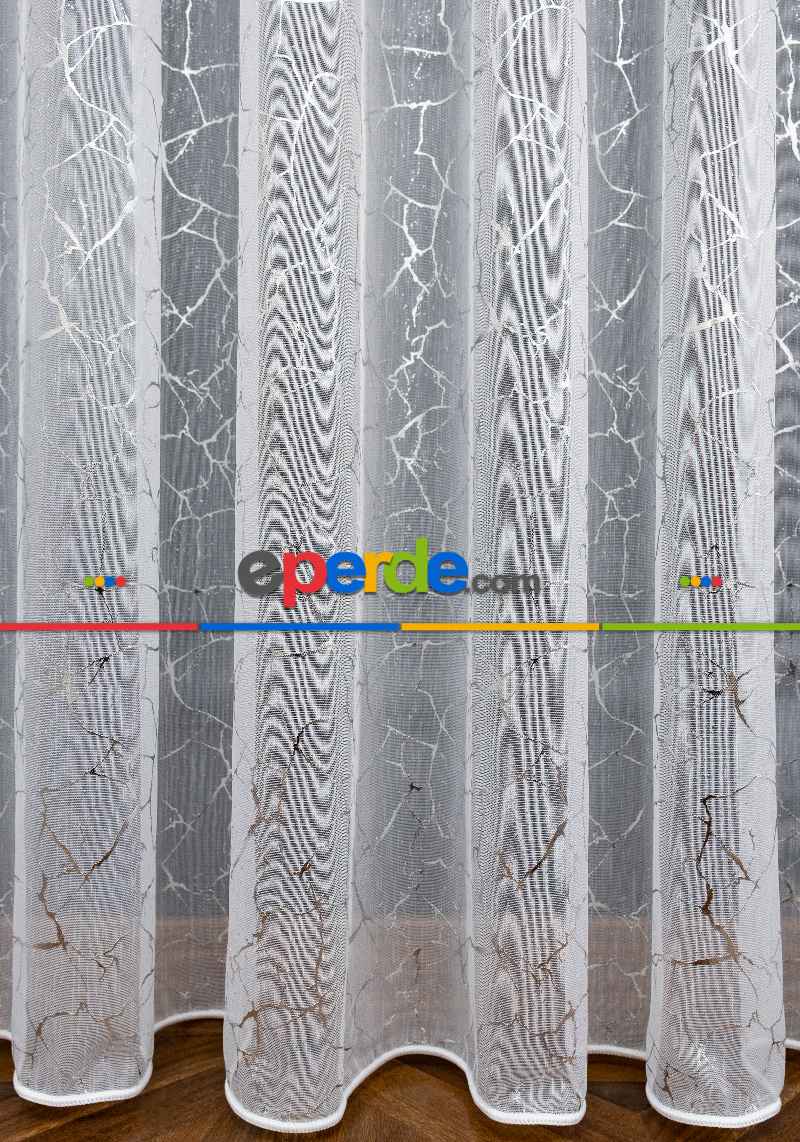 Varak Sim Gümüş Mermer Desen Model Tasarım Tül