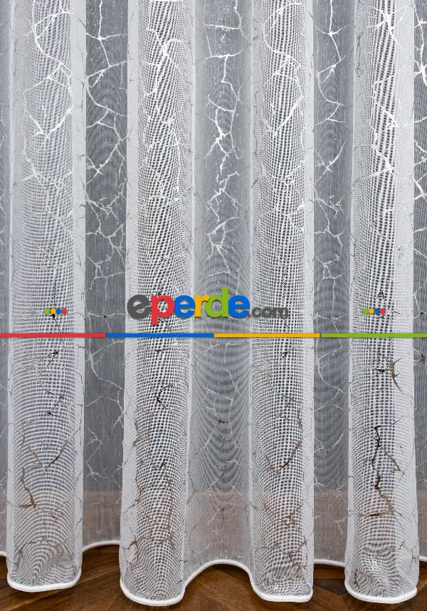 Varak Sim Gümüş Mermer Desen Model Tasarım Tül