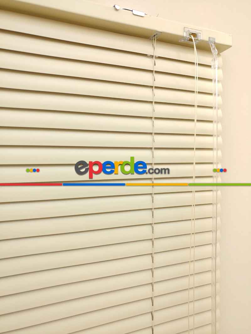 Mutfak Bej Rengi - Alüminyum Jaluzi Perde - 25mm Kalınlığında- Bej