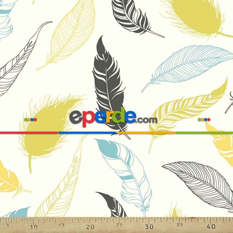 Mutfak Perdesi Kanat Fon Perde Yaprak Desenli- Siyah