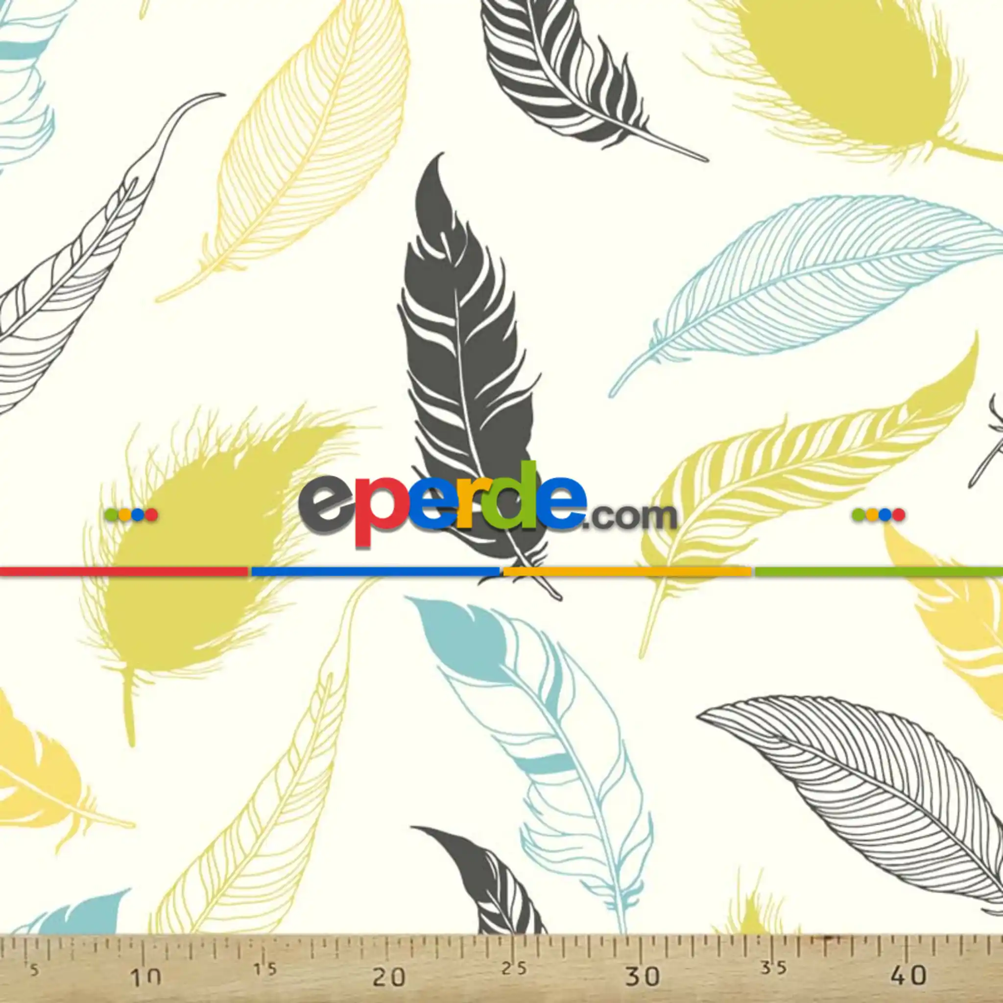 Popart Desenli Fon Perde Evm353-1 Kumaşı Kalındır Duck Bezi Değildir- Siyah-Mavi-Sarı-Beyaz