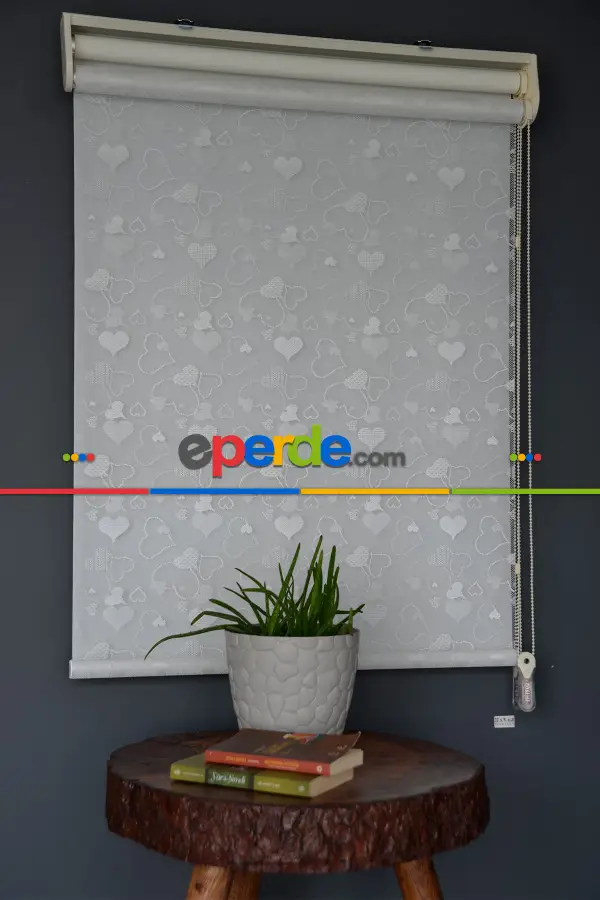 Halim Perdesan Dacuz-202 Beyaz Renk Etekli Veya Eteksiz Çift Mekanizmalı Tül Stor Perde