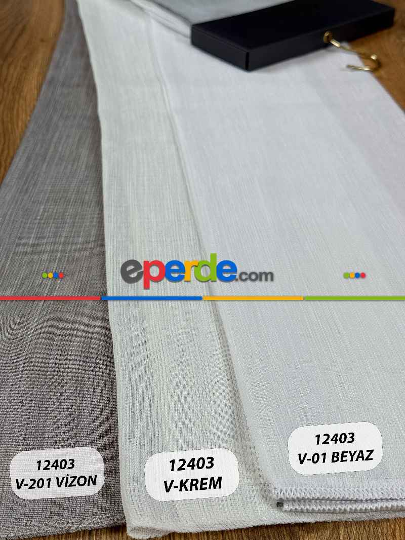 Vizon Kahve Keten Düz Tül Perde - Ağır Gramajlı Premium