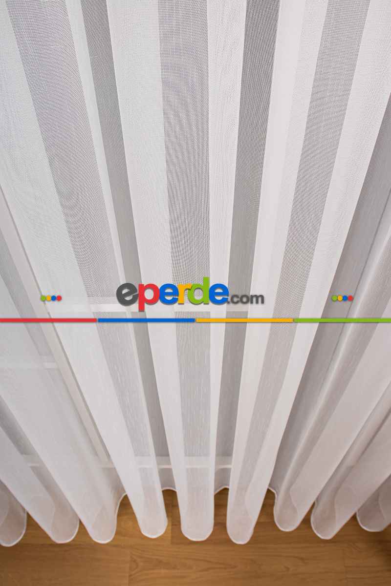 Salon Tül Perde - Hafif Keten Armür Tül Kampanyalı Fiyat !! Ekru Renk Kırık Beyaz- Ekru