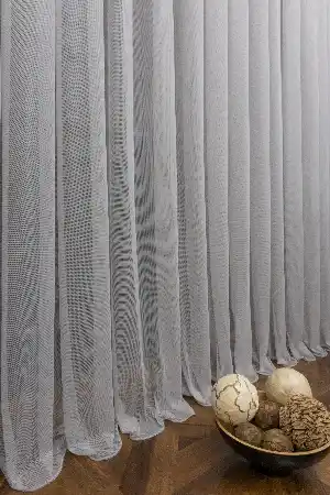 Düz Grek Gri Tül Perde - Kurşunlu Tül