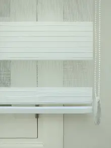 Zebra Perde Geniş Beyaz Kalın Plise 2021- Beyaz