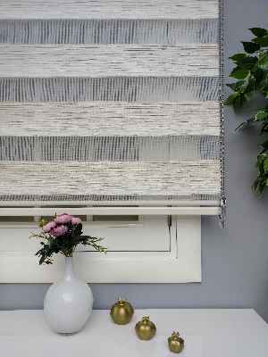 Renk Geçişli Pliseli Zebra Beyaz-krem Yeni Sezon Perle Home