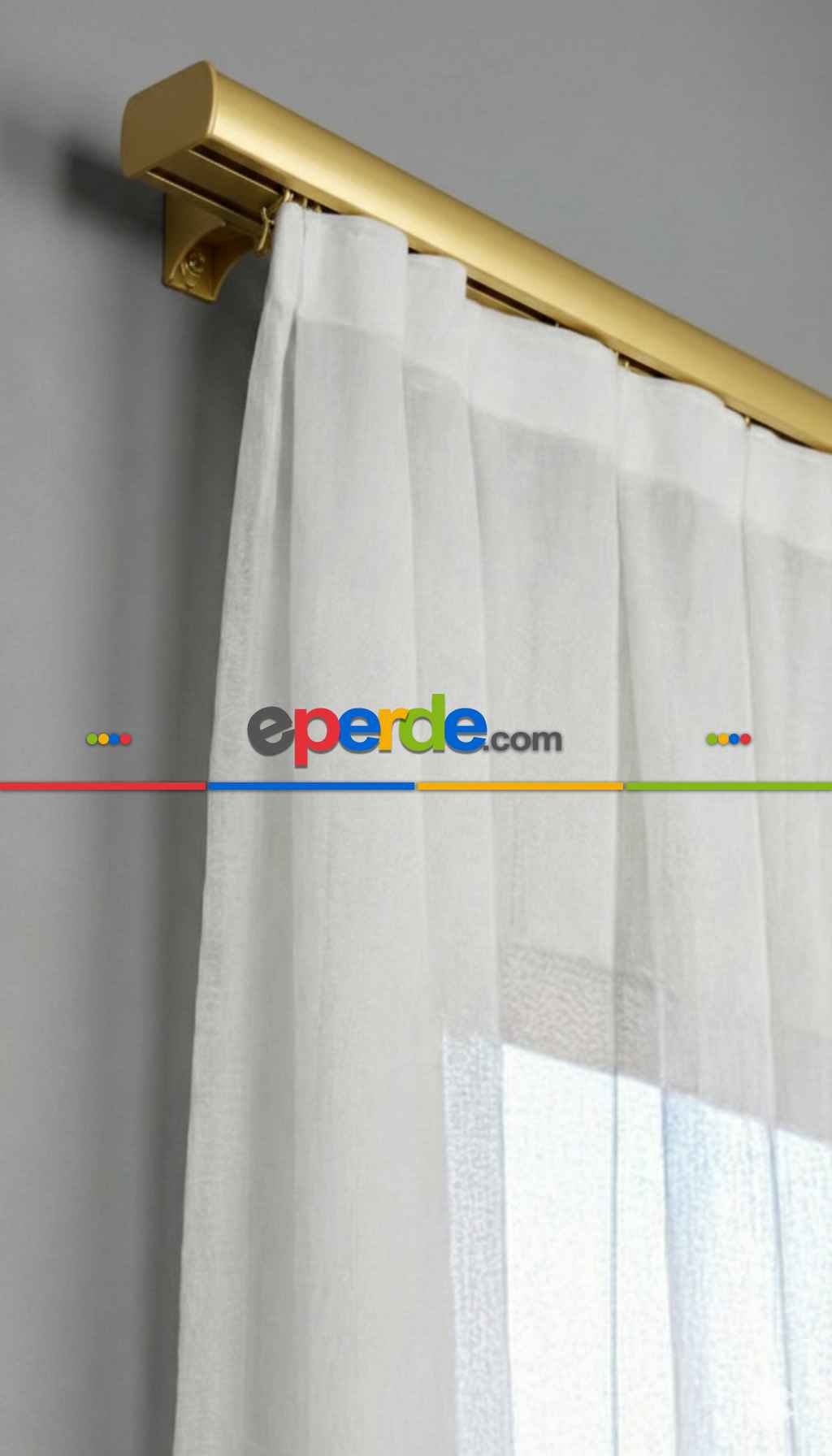 Gold Altın Çift Kanallı Dekoratif Ray, Modern Perde Korniş Rayı