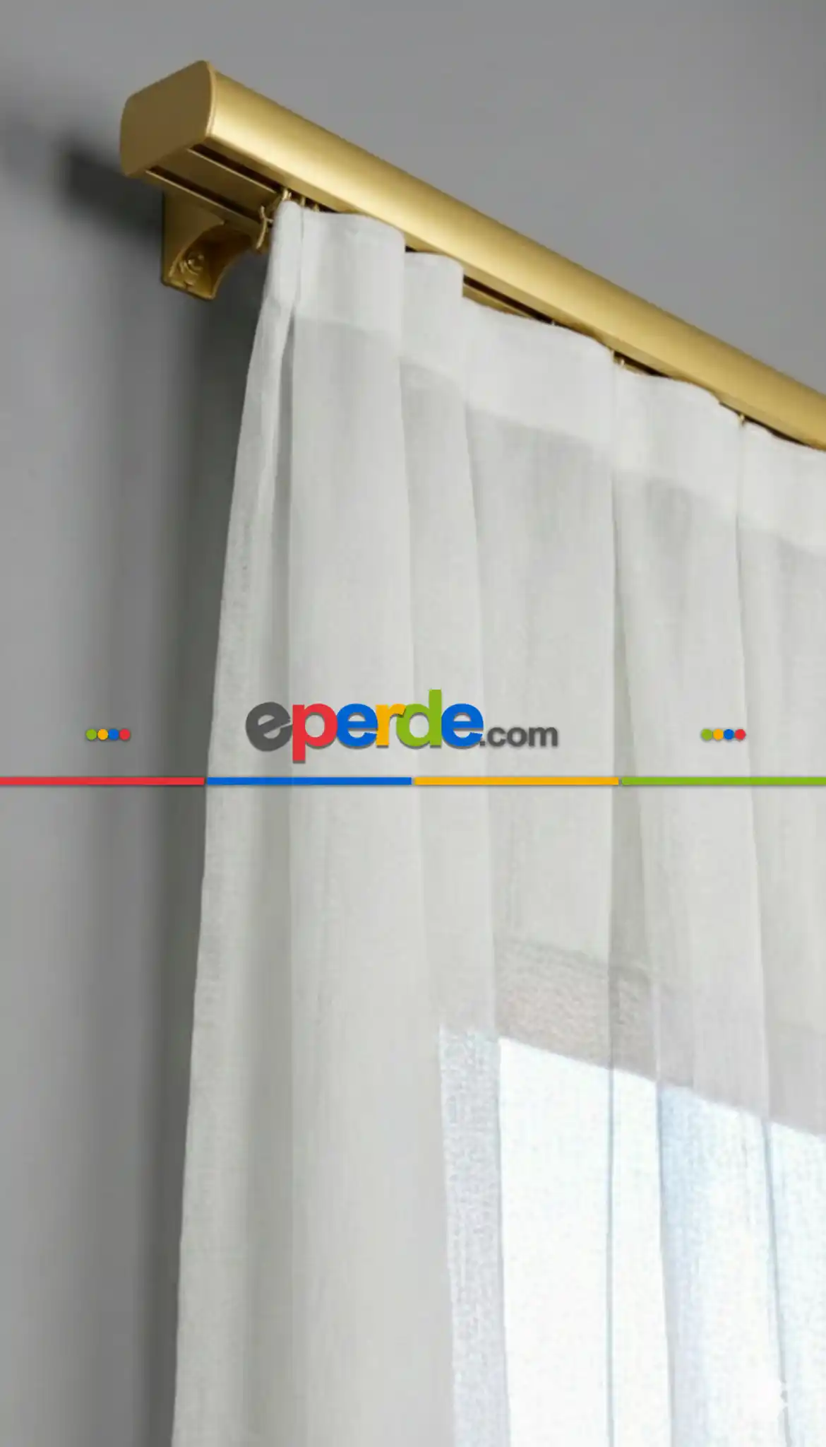 Gold Altın Çift Kanallı Dekoratif Ray, Modern Perde Korniş Rayı