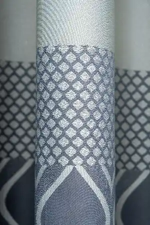 Modern Pano Fon Perde Bantlı Çift Renk - 503- Gri-füme-antrasit-bej-gri Açık