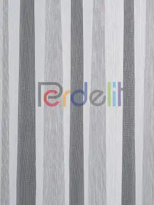 Ozi Yeni Sezon Çizgili Örme Tül Perde