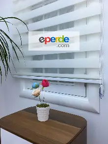 Zebra Perde - Düz Zebra Perde- Ekru Krem Açık