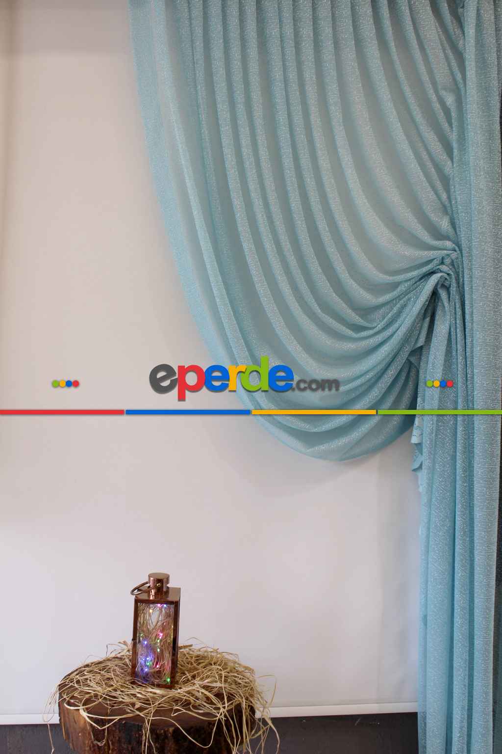 Mekanizmalı Fon Perde Turkuaz- Turkuaz