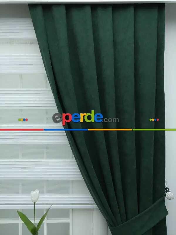 Yeşil - Düz Fon Perde- Yeşil