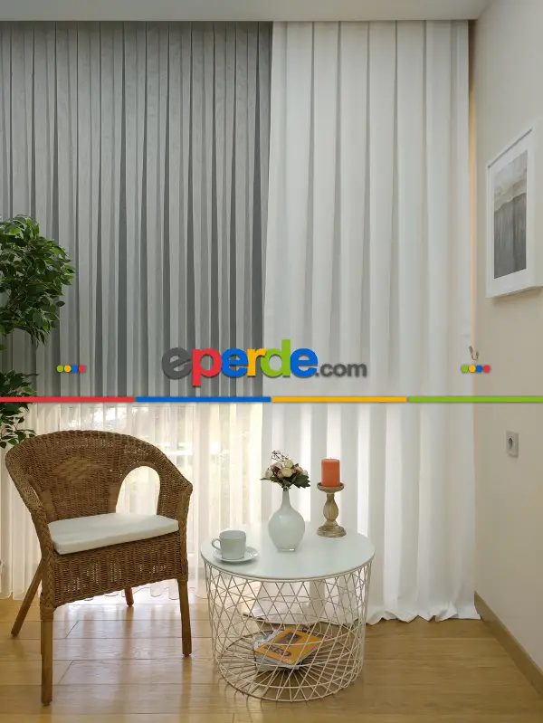 Soft Beyaz Fon Perde (180)- Beyaz