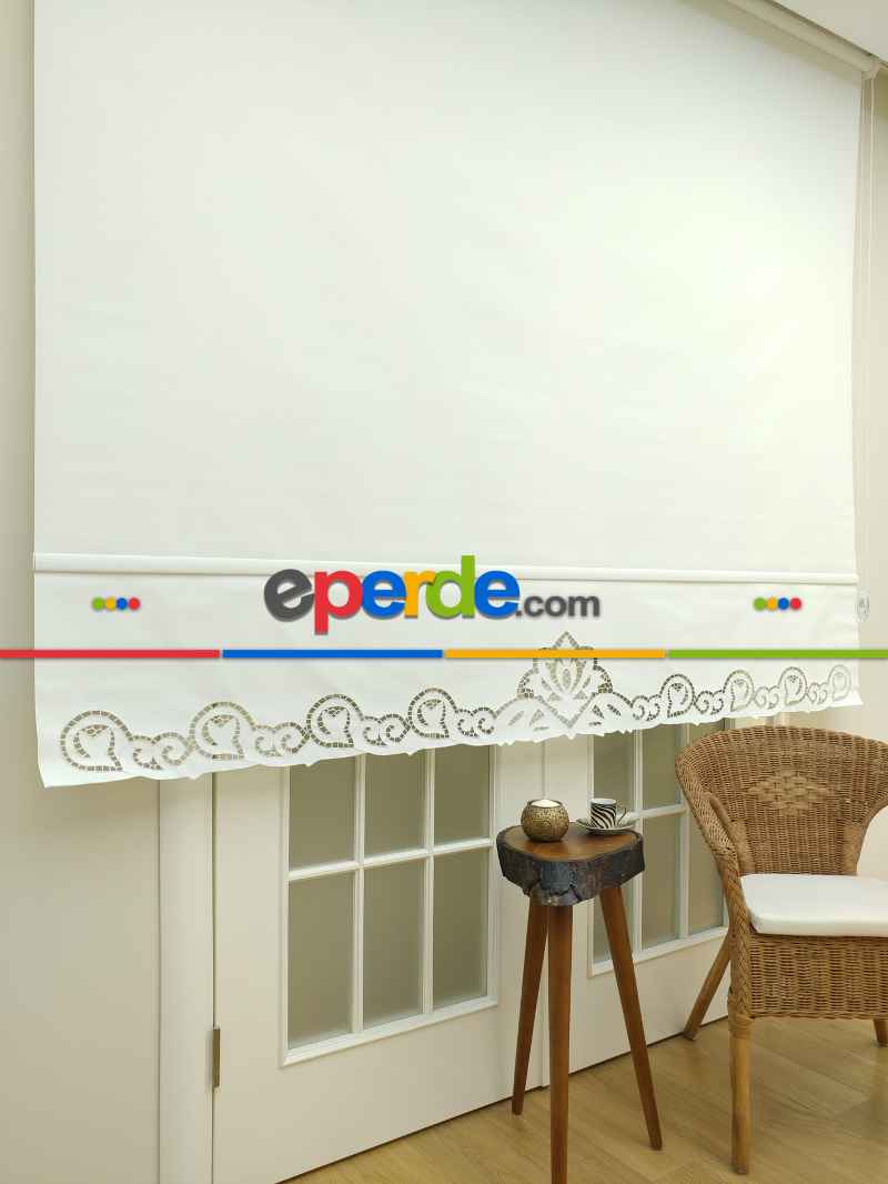 Mutfak Stor Perde - 33 Farklı Renk - İşlemeli- Gri-Füme-Antrasit