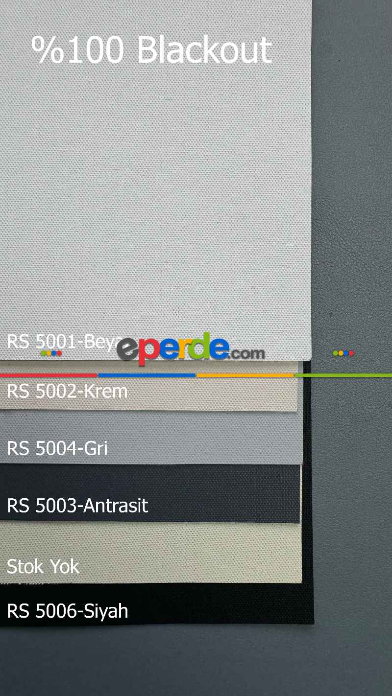 Bebek Odası - Kampanyalı - Beyaz Blackout Düz 0 Karartma Stor Perde 5 Renk - Kornişe Kolay Montaj Aparatlı - Matkap Tornavida Olmadan 30sn'de Montaj