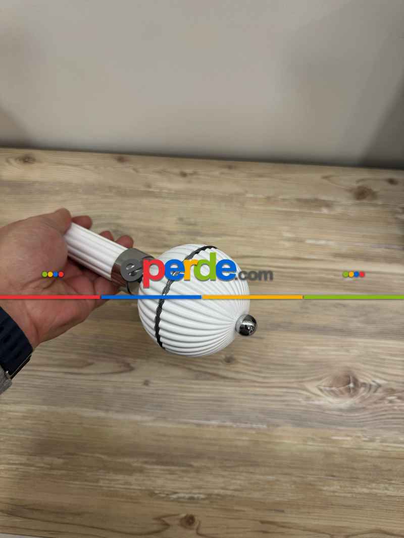 Beyaz Metal Rustik Perdelik