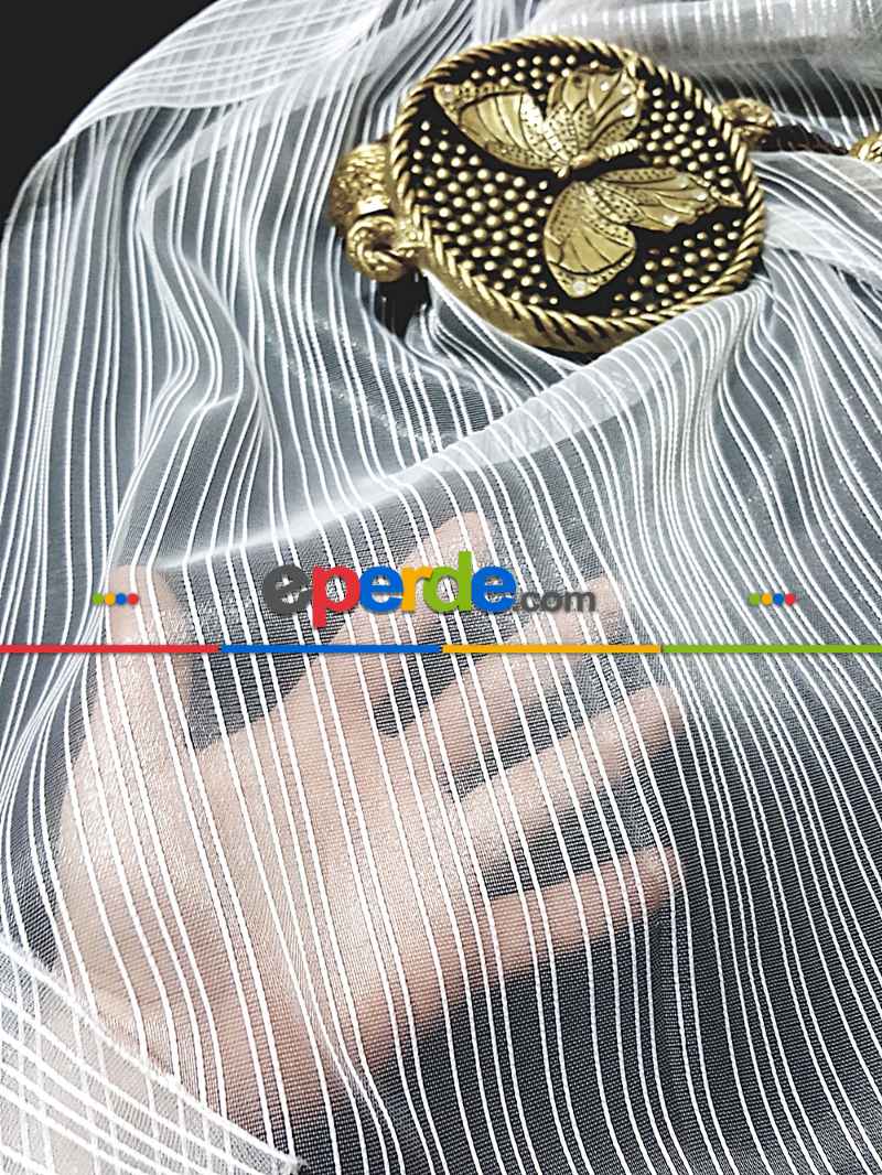 Zincir İp Tül Gramajlı Ütü İstemez - Kurşunlu Tül