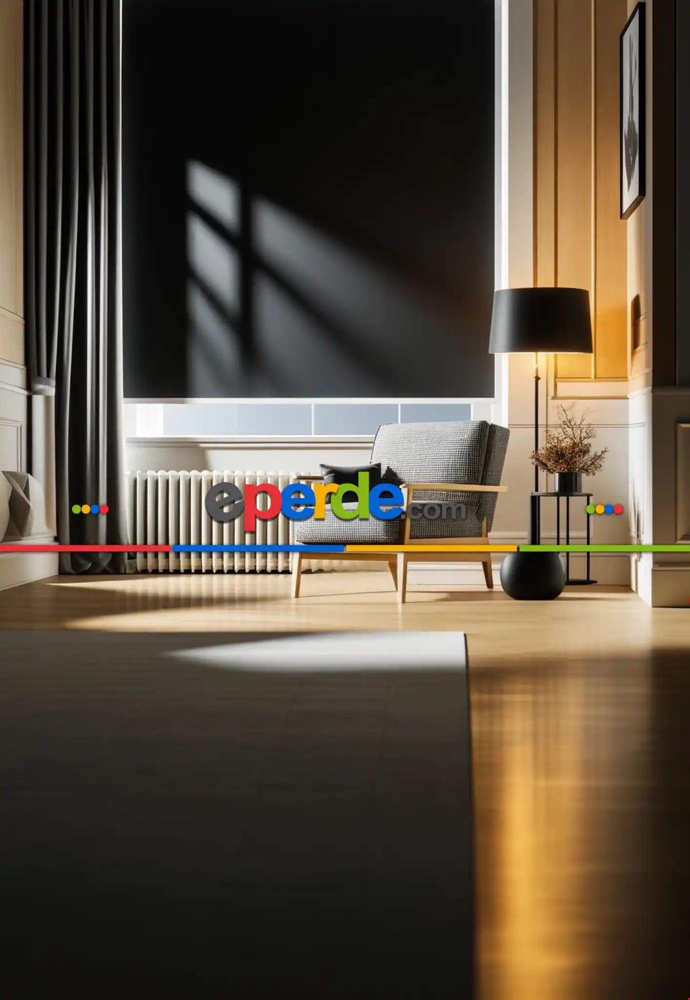 Hazır Ölçülü - Kampanyalı - Siyah Blackout Düz %100 Karartma Stor Perde 200cm En X 200cm Boy 200cm X 200cm 