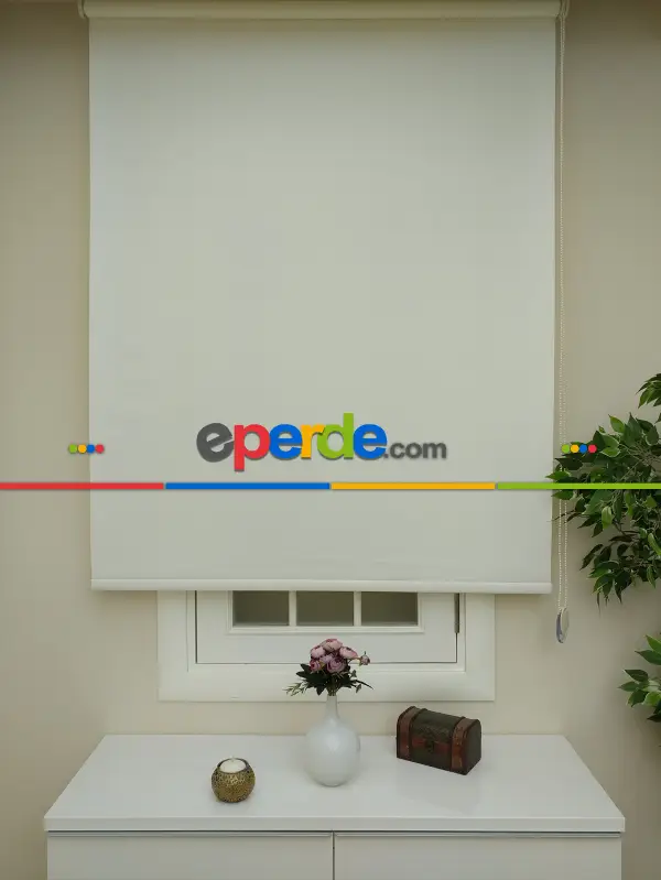 Yatak Odası Stor Perde - P İndirimmm... Brillant Stor Perde - Özel Üretim Leke Tutmaz- Kolay Silinebilir - Stor Perde - Ekru 1. Kalite- Krem Açık-ekru