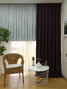 Soft Mürdüm Rengi Fon Perde Geniş En (285)- Mürdüm