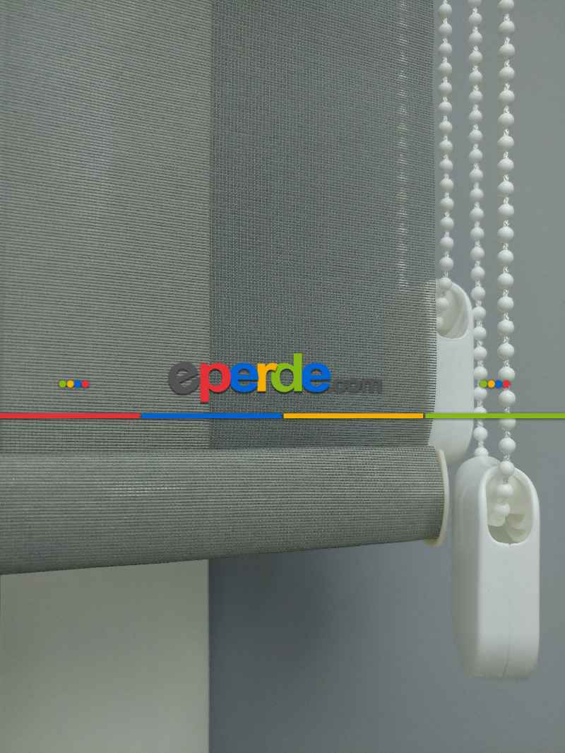 Çiftli Sistem Tül Stor- Gri Açık