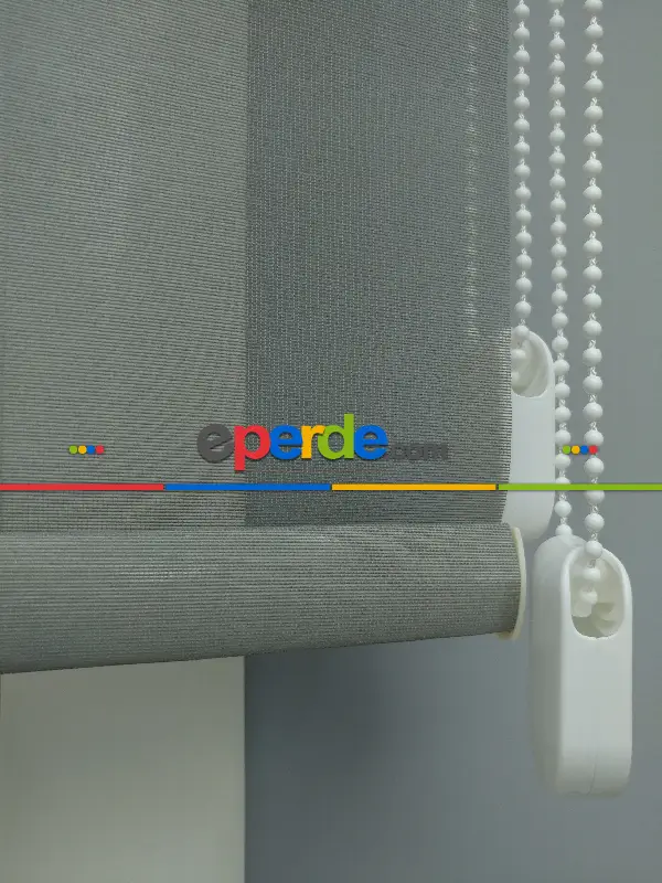 Çiftli Sistem Tül Stor- Gri Açık