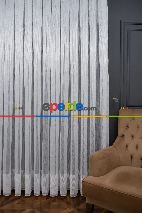 2025 Etek Örme Bantlı Sugar Tül Perde 2165